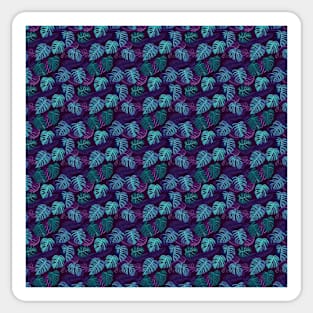 Aesthetic Purple leaves pattern Sticker